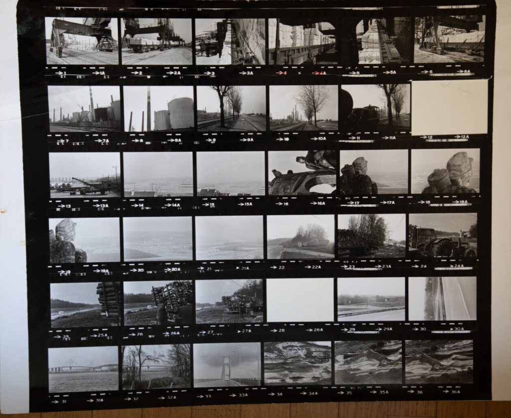 TIRAGE PHOTO	argentique grande planche contact 1980	VUE DIVERS NORMANDIE 40X50cm