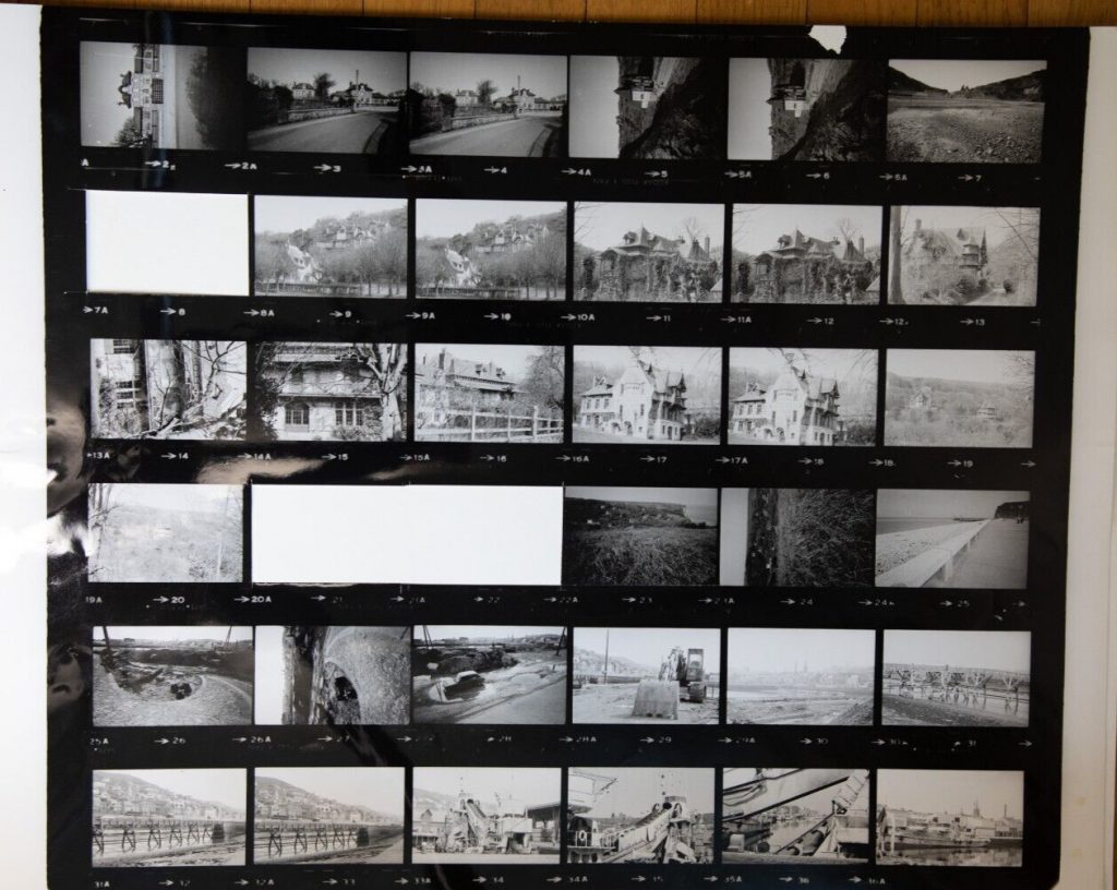 TIRAGE PHOTO	argentique grande planche contact 1980	VUE DIVERS NORMANDIE 40X50cm