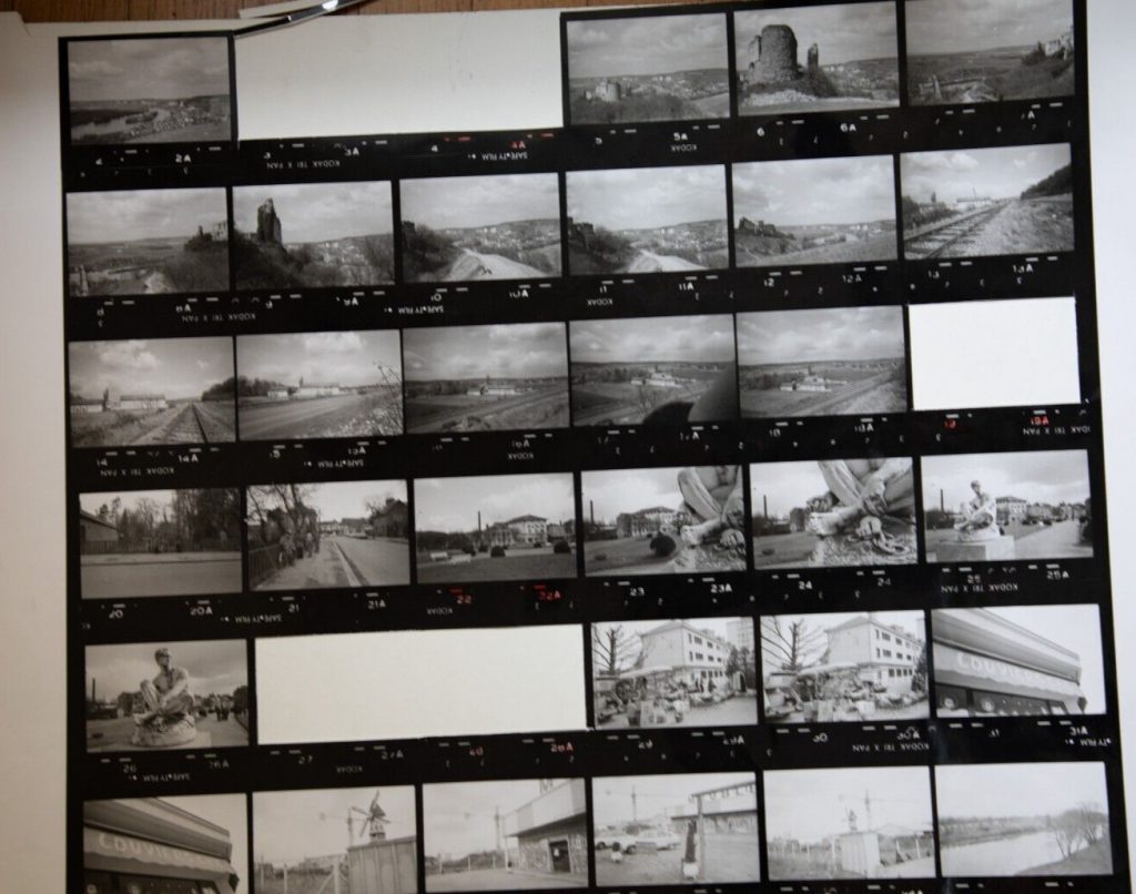 TIRAGE PHOTO	argentique grande planche contact 1980	VUE DIVERS NORMANDIE 40X50cm