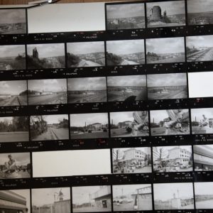 TIRAGE PHOTO	argentique grande planche contact 1980	VUE DIVERS NORMANDIE 40X50cm