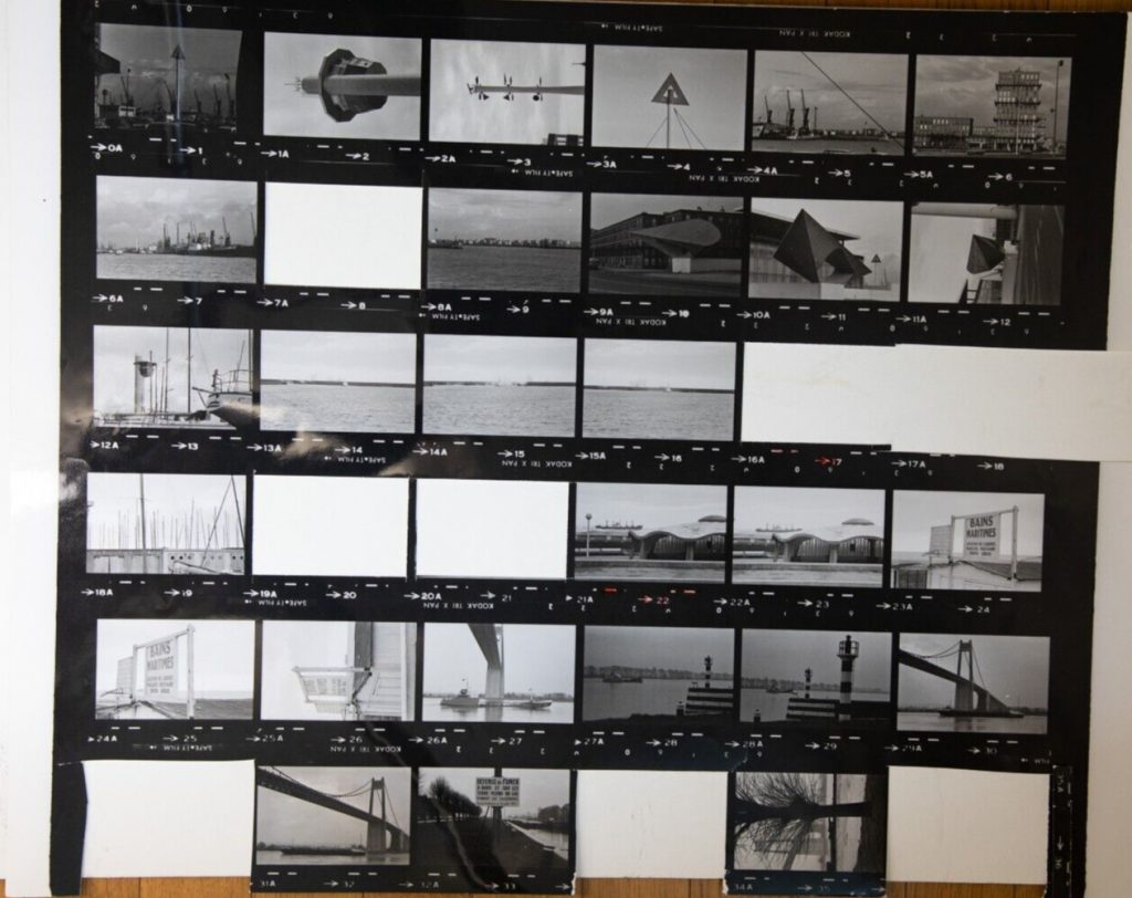 TIRAGE PHOTO	argentique grande planche contact 1980	VUE DIVERS NORMANDIE 40X50cm