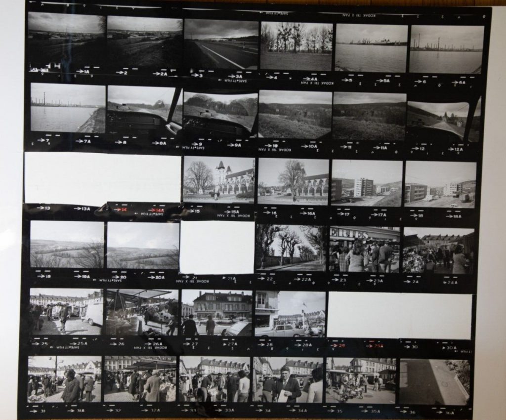 TIRAGE PHOTO	argentique grande planche contact 1980	VUE DIVERS NORMANDIE 40X50cm