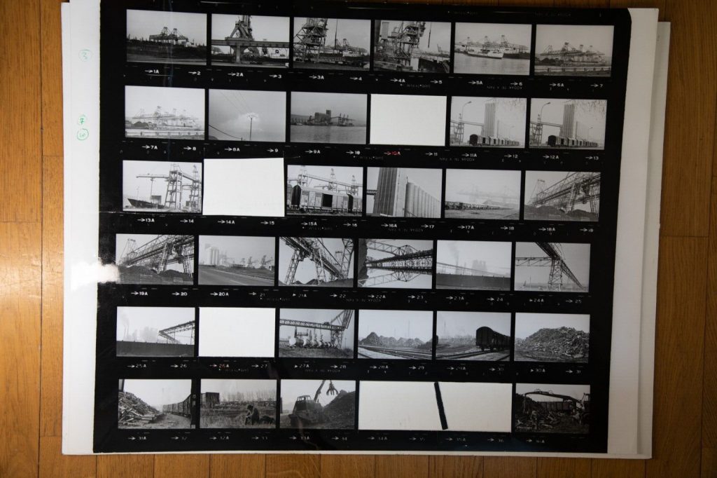 TIRAGE PHOTO	argentique grande planche contact 1980	VUE DIVERS NORMANDIE 40X50cm