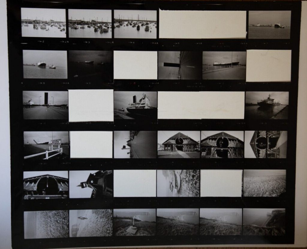 TIRAGE PHOTO	argentique grande planche contact 1980	VUE DIVERS NORMANDIE 40X50cm