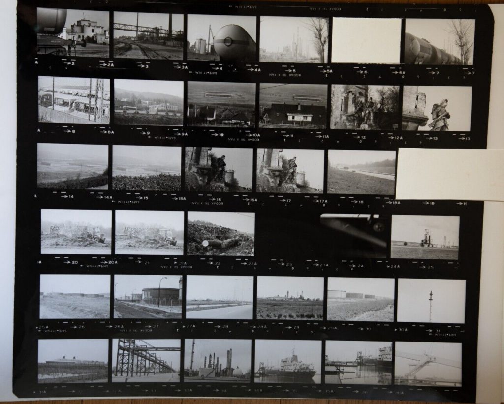 TIRAGE PHOTO	argentique grande planche contact 1980	VUE DIVERS NORMANDIE 40X50cm