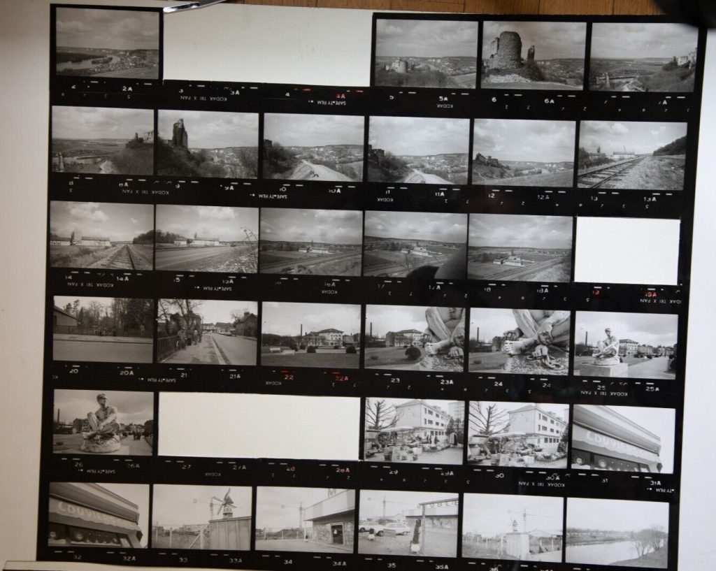 TIRAGE PHOTO argentique grande planche contact 1980 VUE DIVERS NORMANDIE 40X50cm
