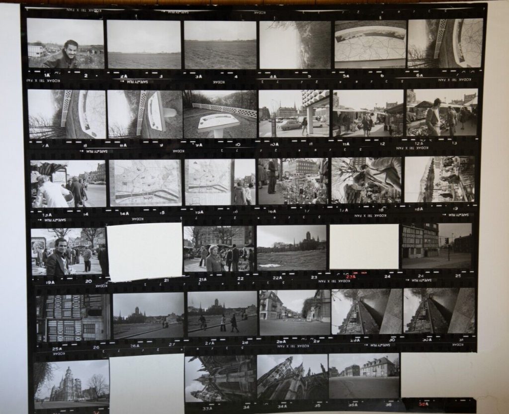 TIRAGE PHOTO argentique grande planche contact 1980 VUE DIVERS NORMANDIE 40X50cm