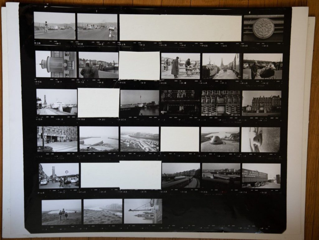 TIRAGE PHOTO argentique grande planche contact 1980 VUE DIVERS NORMANDIE 40X50cm
