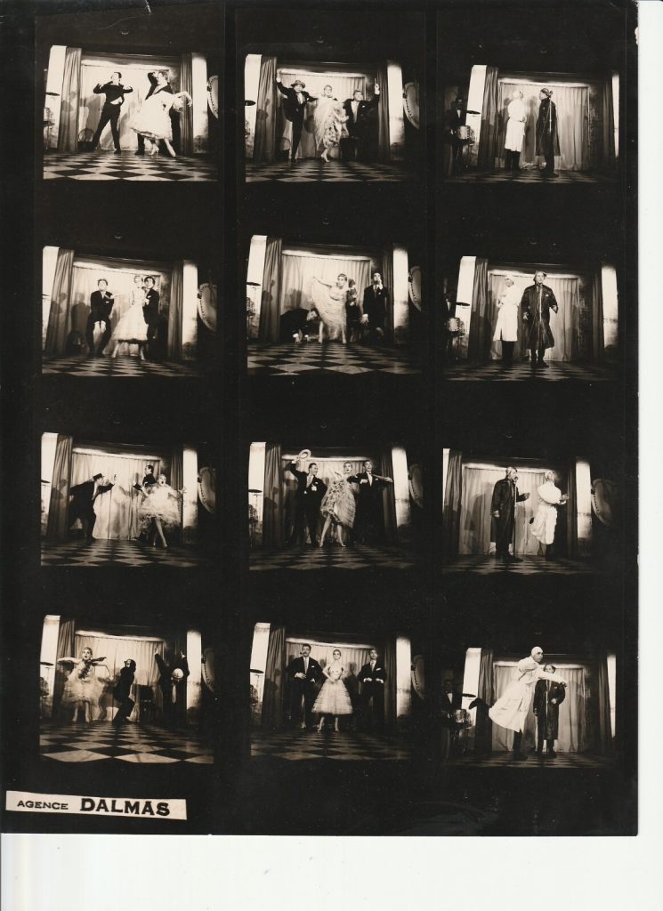 TIRAGE PHOTO argentique 1960' planche contact CABARET LA BOULE BLANCHE 21X27cm