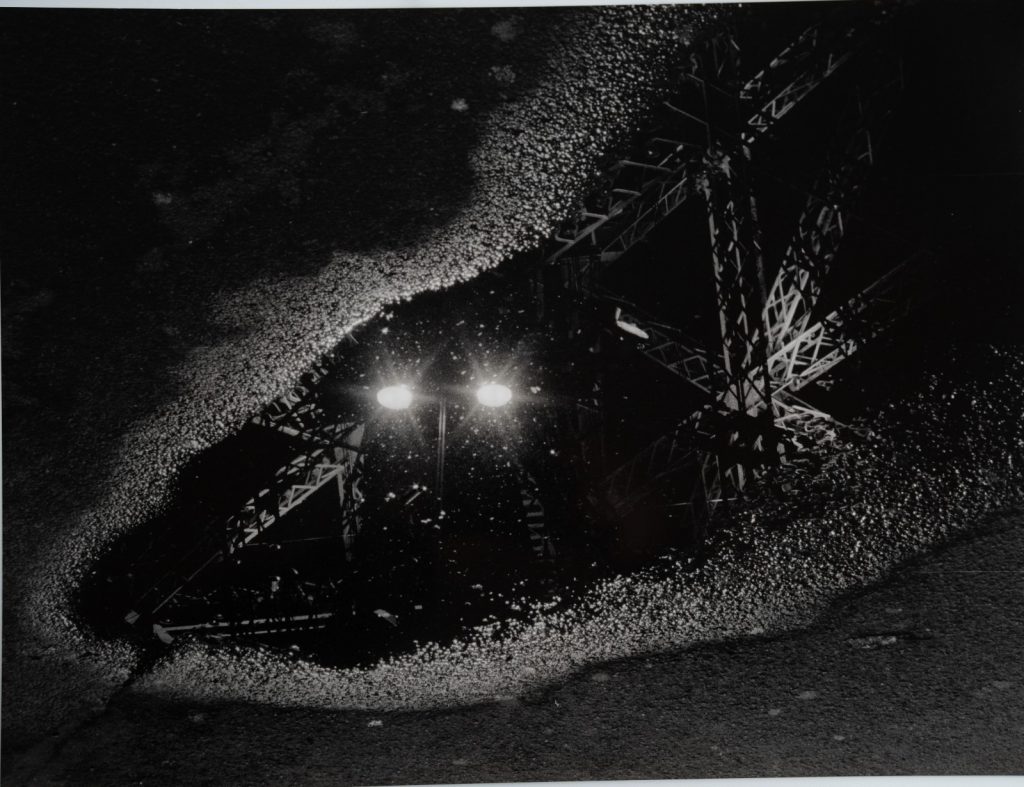 TIRAGE PHOTO Argentique France vue d'artiste nuit ville nuit France 30x40cm 1960