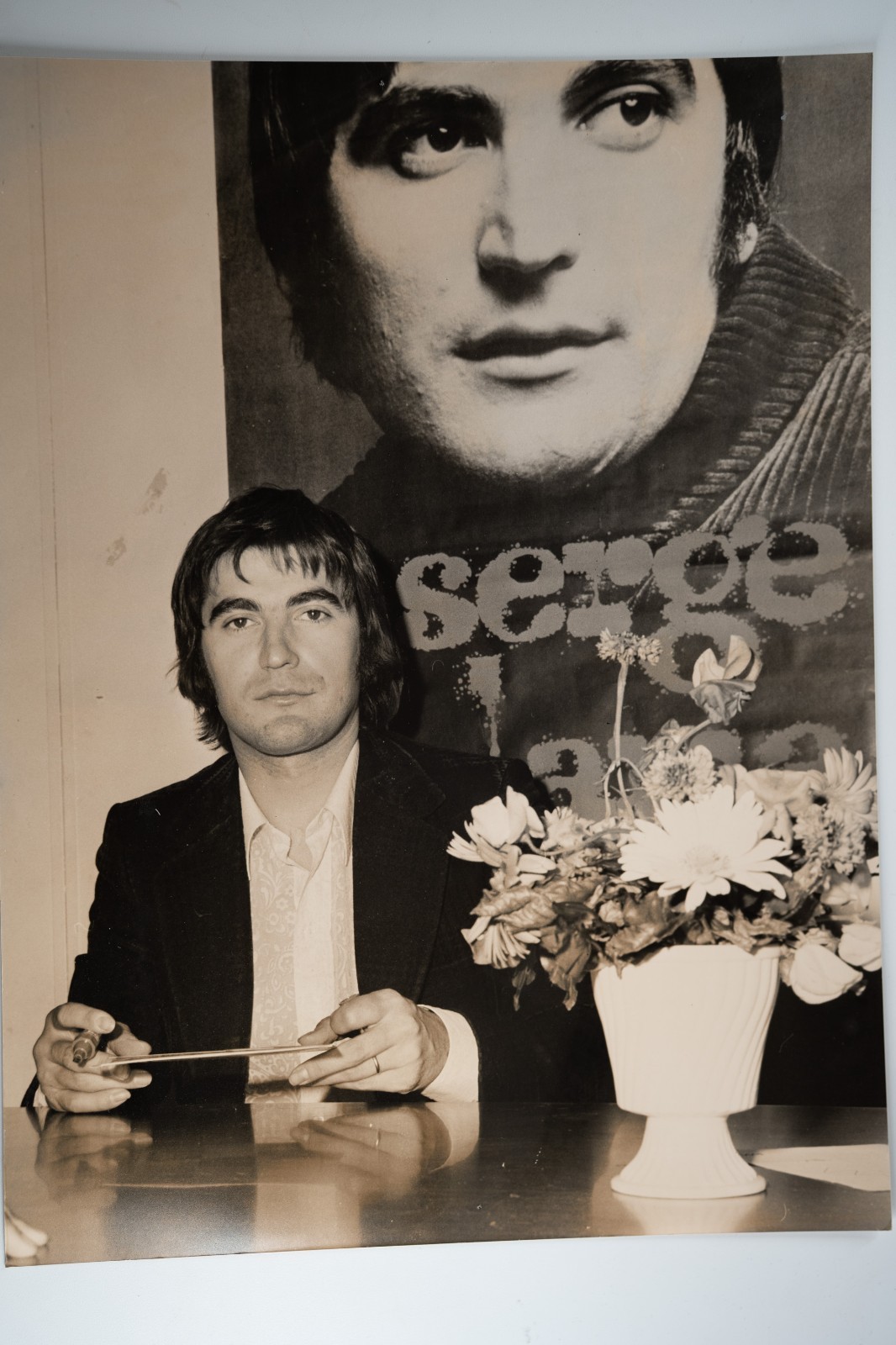 TIRAGE PHOTO Argentique France Serge Lama 30x40cm 1960