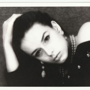 PHOTO argentique artistique portrait femme pinup NOIR ET BLANC format 13X18 1980