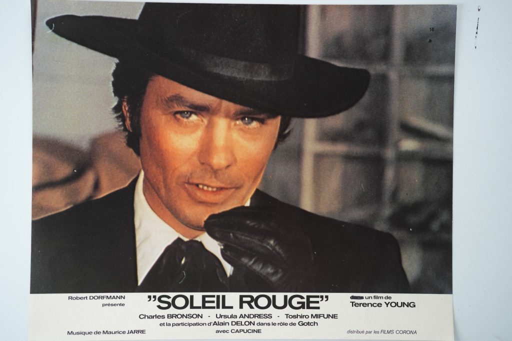 PHOTO Cinéma LOBBY CARDS Soleil Rouge 23X30cm 1970 Alain Delon