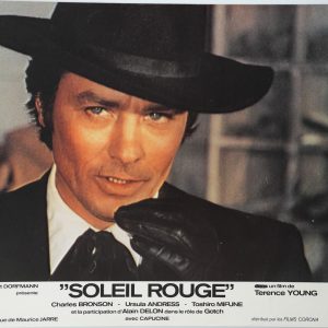 PHOTO Cinéma LOBBY CARDS Soleil Rouge	23X30cm	1970 Alain Delon