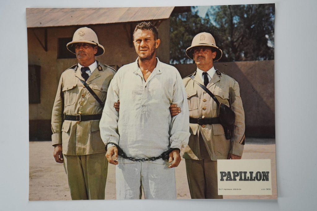 PHOTO Cinéma LOBBY CARDS PAPILLON	 22X28cm	1970 Steve McQueen