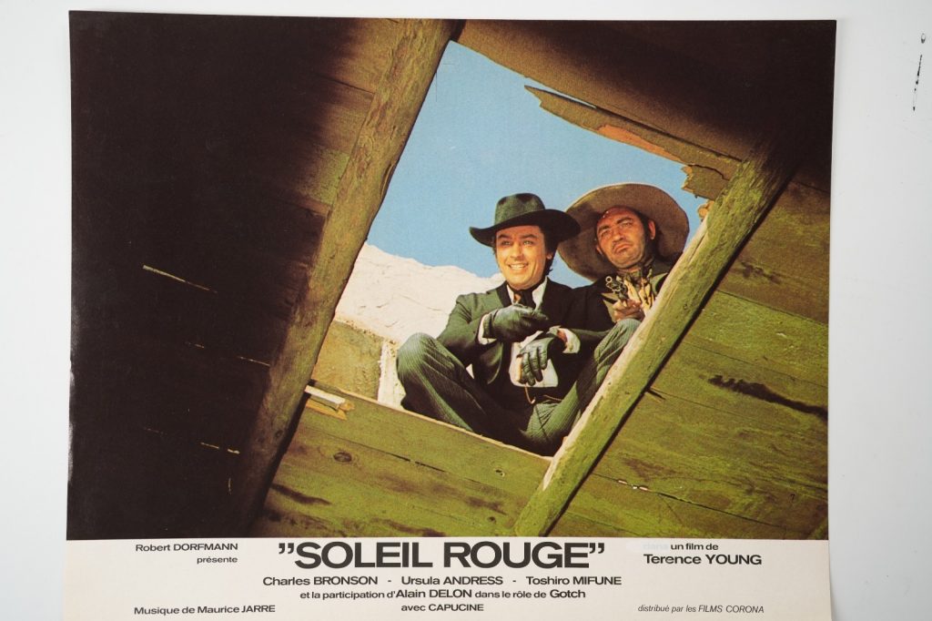PHOTO Cinéma LOBBY CARDS Soleil Rouge 23X30cm 1970 Alain Delon