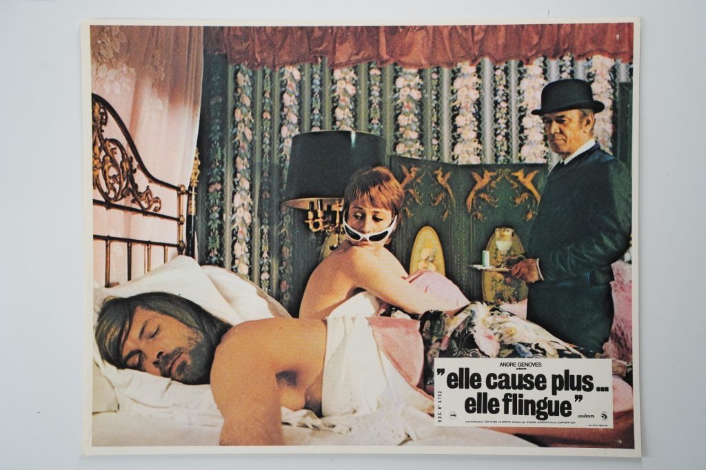 PHOTO Cinéma LOBBY CARDS ELLE CAUSE PLUS... ELLE FLINGUE 22X28cm 1970 GIRARDOT