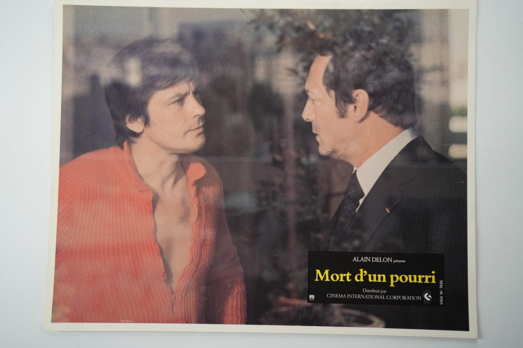 PHOTO Cinéma LOBBY CARDS mort d'un pourri	23X29CM	1970 Alain Delon