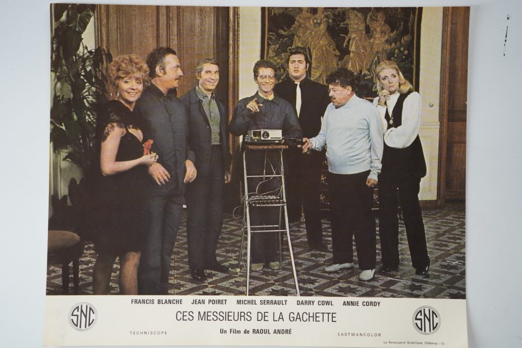 PHOTO Cinéma LOBBY CARDS ces messieurs de la gachette 25X30cm 1970
