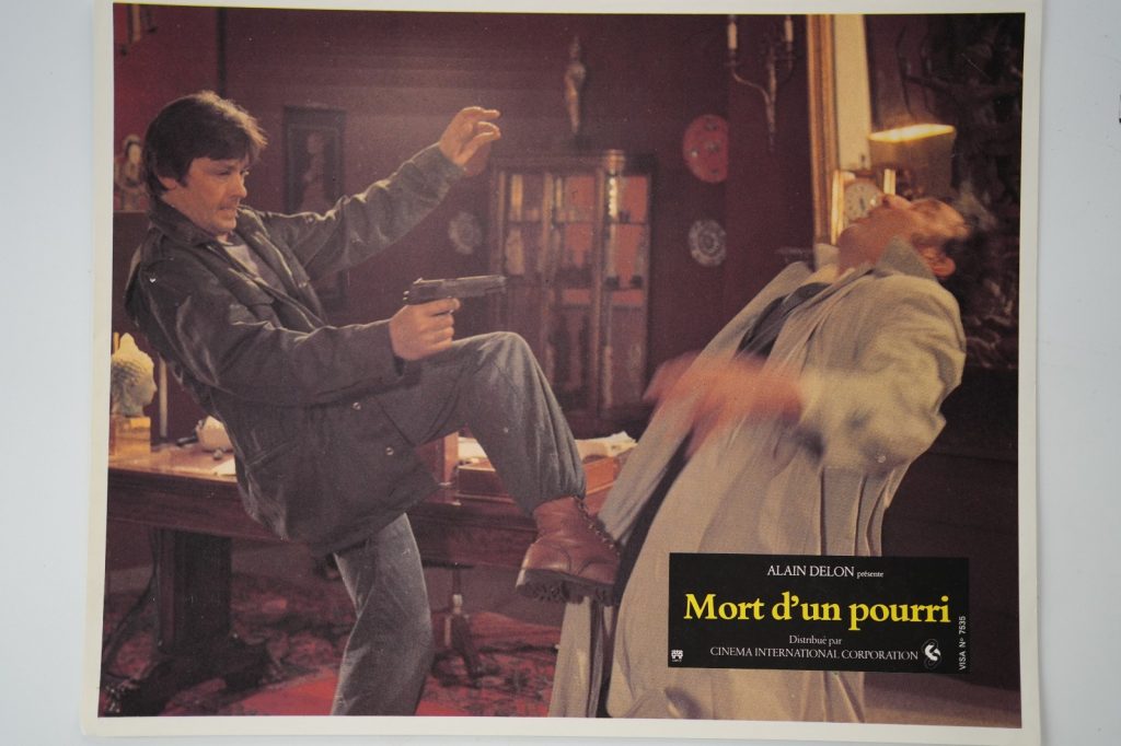 PHOTO Cinéma LOBBY CARDS mort d'un pourri	23X29CM	1970 Alain Delon