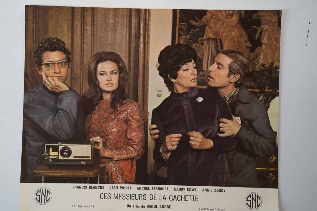 PHOTO Cinéma LOBBY CARDS ces messieurs de la gachette 25X30cm 1970