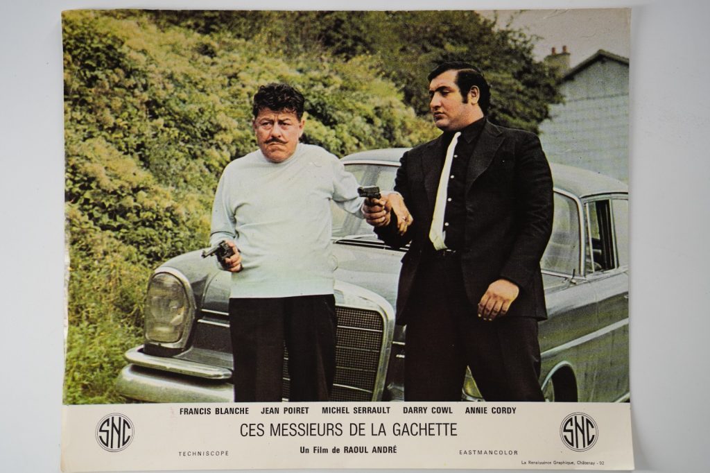 PHOTO Cinéma LOBBY CARDS ces messieurs de la gachette 25X30cm 1970