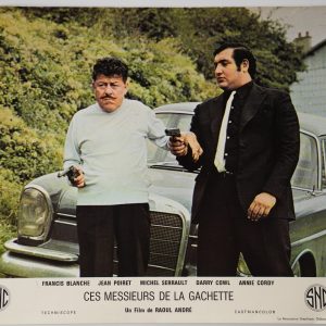 PHOTO Cinéma LOBBY CARDS ces messieurs de la gachette 25X30cm 1970