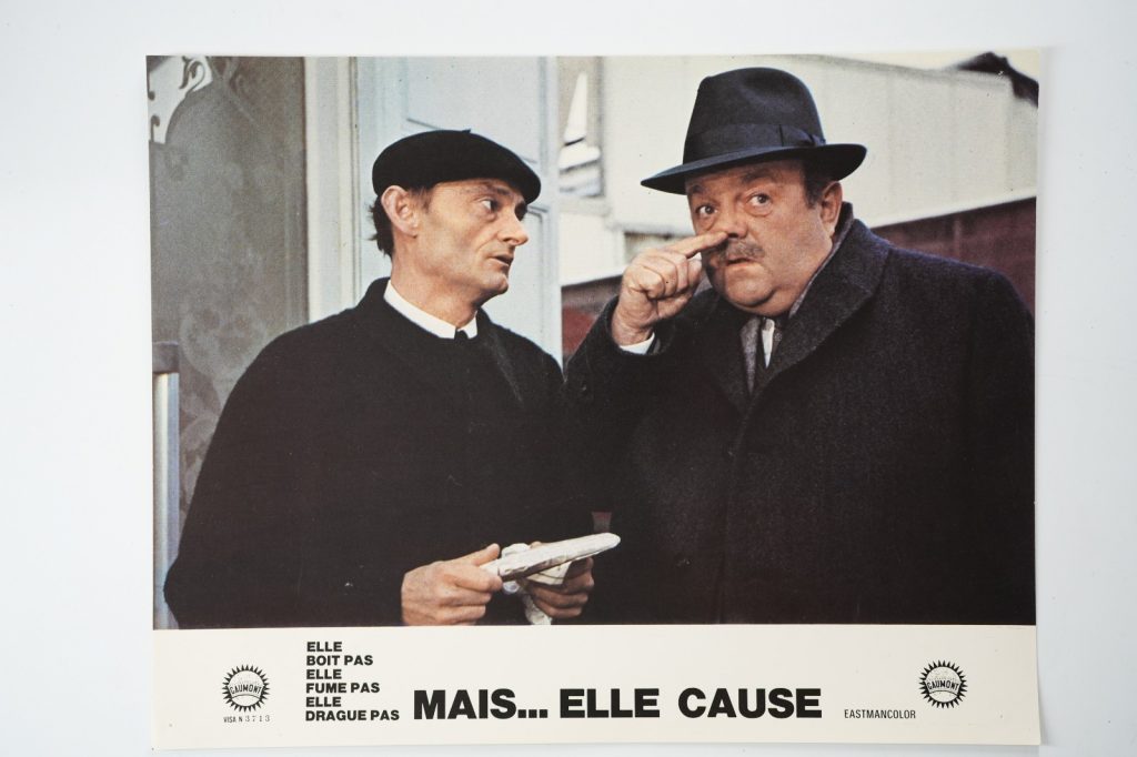 PHOTO Cinéma LOBBY CARDS MAIS ELLE CAUSE	22X28cm	1970 BLIER