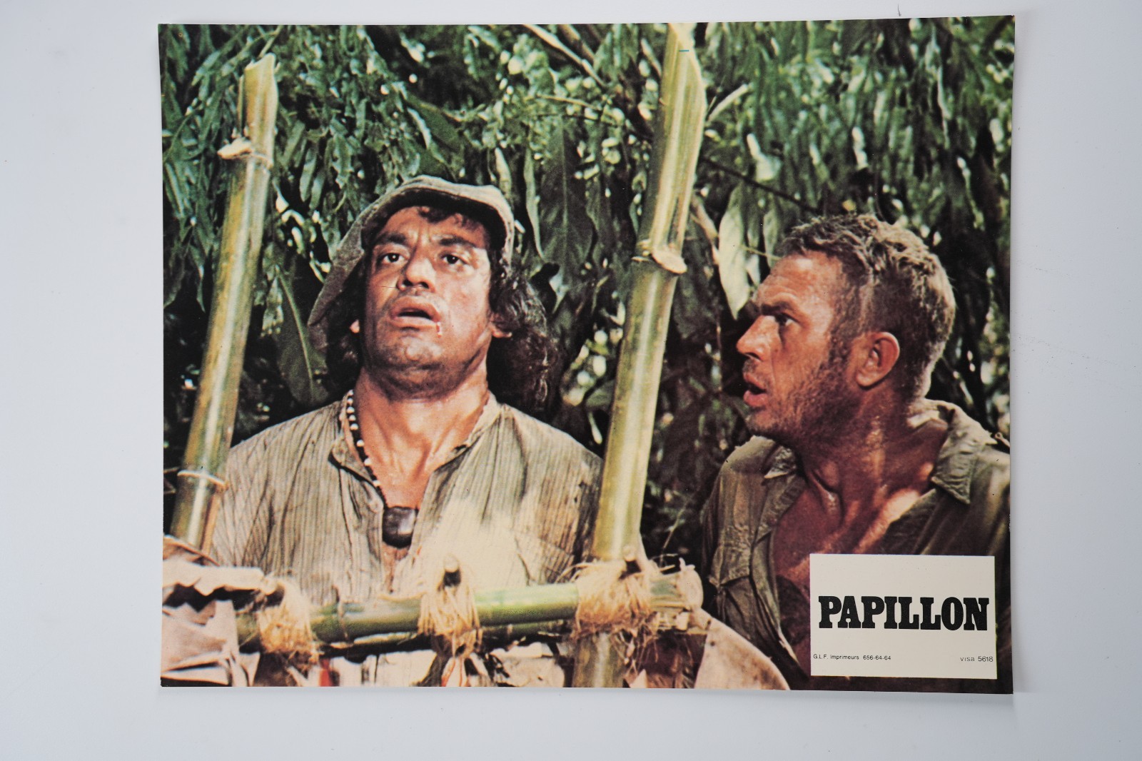 PHOTO Cinéma LOBBY CARDS PAPILLON 22X28cm 1970 Steve McQueen