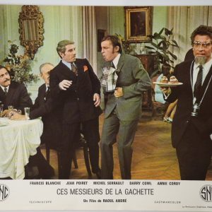 PHOTO Cinéma LOBBY CARDS ces messieurs de la gachette 25X30cm 1970 Serrault