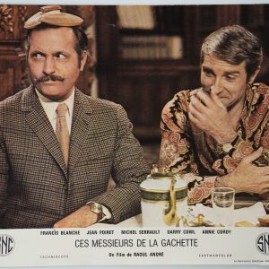PHOTO Cinéma LOBBY CARDS ces messieurs de la gachette 25X30cm 1970 Serrault