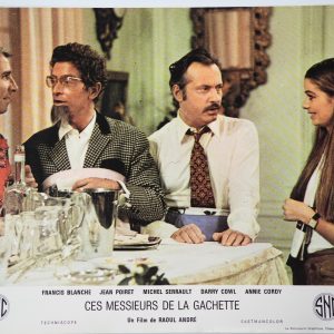 PHOTO Cinéma LOBBY CARDS ces messieurs de la gachette 25X30cm 1970 Serrault