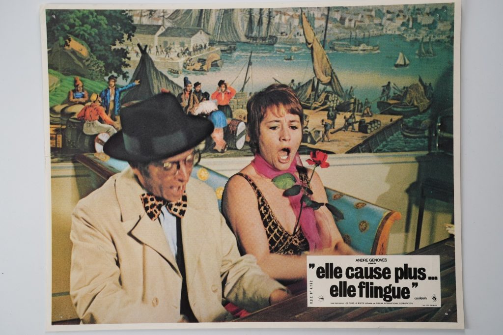 PHOTO Cinéma LOBBY CARDS ELLE CAUSE PLUS... ELLE FLINGUE 22X28cm 1970 GIRARDOT