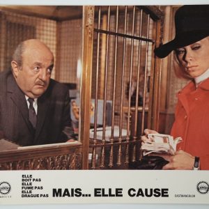 PHOTO Cinéma LOBBY CARDS MAIS ELLE CAUSE	22X28cm	1970 BLIER DARC