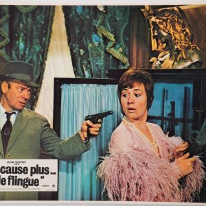 PHOTO Cinéma LOBBY CARDS ELLE CAUSE PLUS... ELLE FLINGUE	22X28cm	1970 GIRARDOT