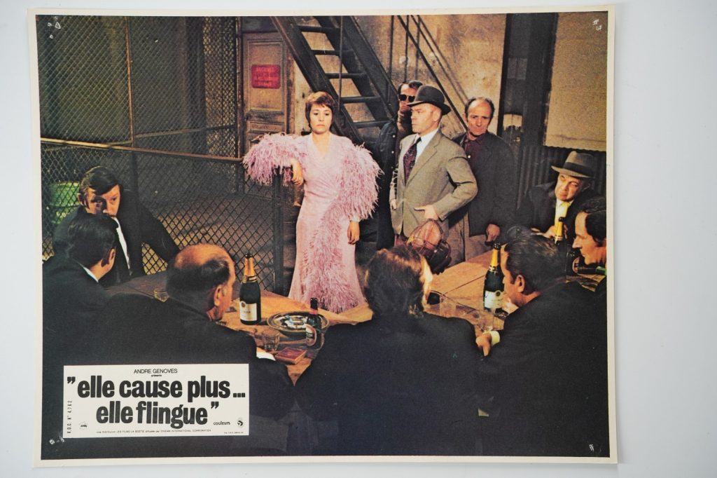 PHOTO Cinéma LOBBY CARDS ELLE CAUSE PLUS... ELLE FLINGUE 22X28cm 1970 GIRARDOT