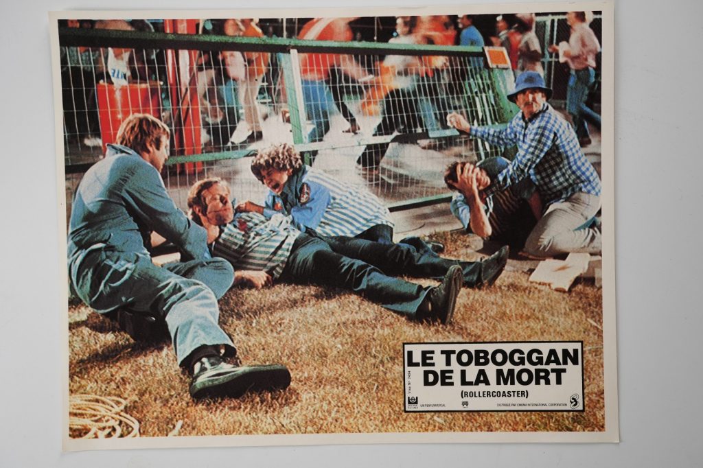 PHOTO Cinéma LOBBY CARDS LE TOBOGGAN DE LA MORT (ROLLERCOASTER) 1970 22X29cm