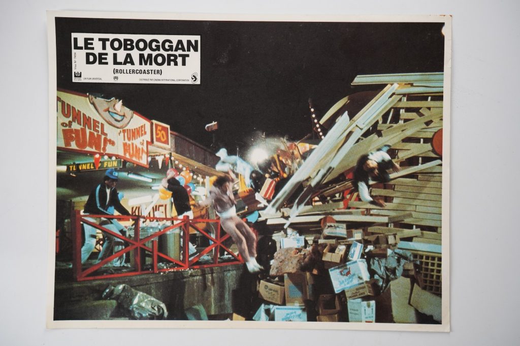PHOTO Cinéma LOBBY CARDS LE TOBOGGAN DE LA MORT (ROLLERCOASTER) 1970 22X29cm