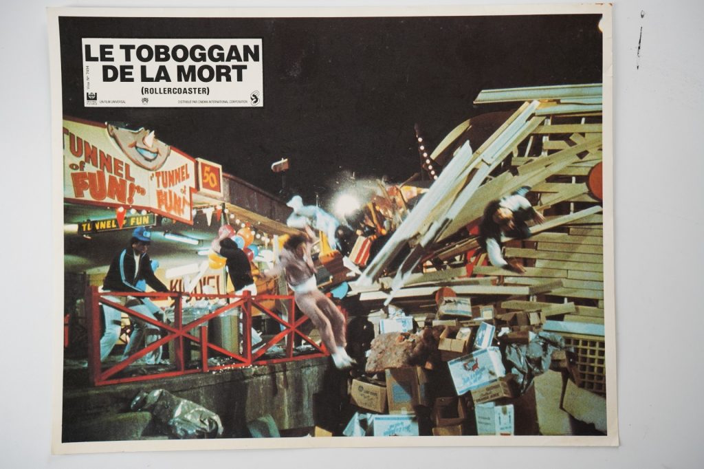 PHOTO Cinéma LOBBY CARDS LE TOBOGGAN DE LA MORT (ROLLERCOASTER) 1970 22X29cm