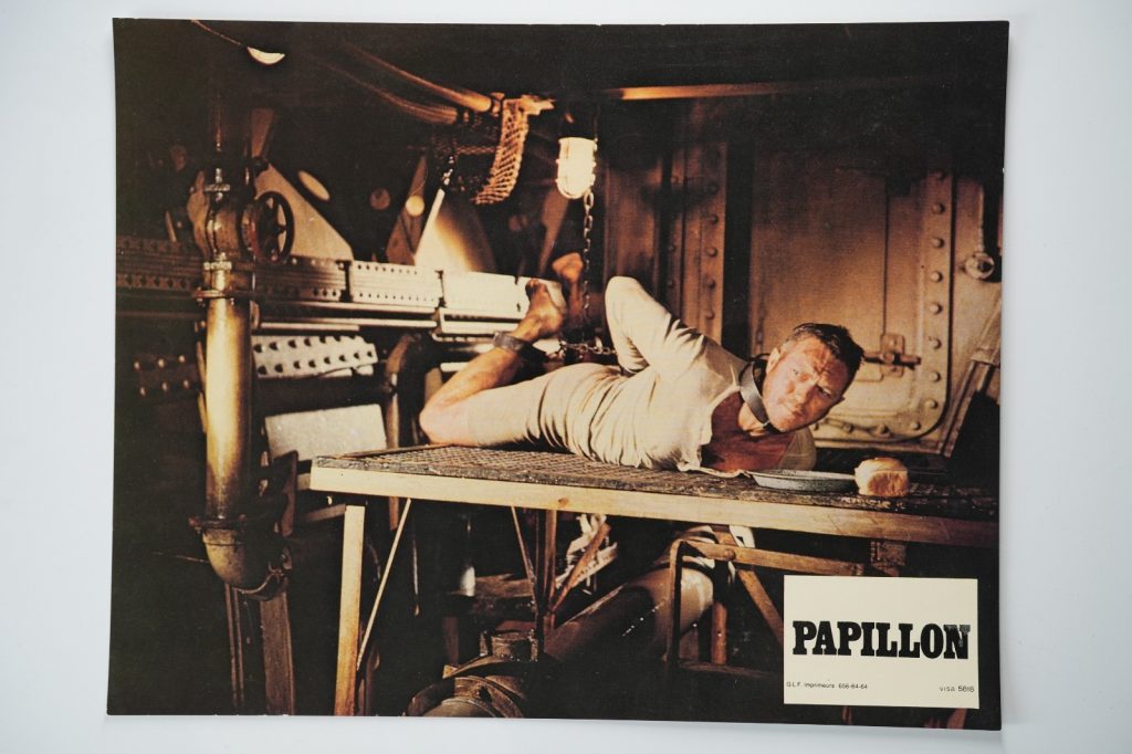 PHOTO Cinéma LOBBY CARDS PAPILLON	 22X28cm	1970 Steve McQueen