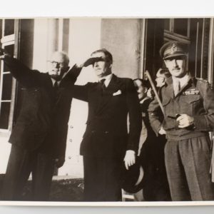 TIRAGE PHOTO	ARGENTIQUE	DE PRESSE 1945 15X20cm MILITAIRE BRITANIQUE