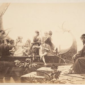 TIRAGE PHOTO Albumine	Italie	Tableaux de Gleyre Charles Le soir	20x34cm	1880