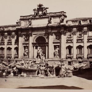 TIRAGE PHOTO	ALBUMINE, 1880	ITALIE ROME FONTAINE DE TREVI 13X21cm
