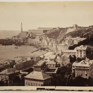 PHOTO Albumine	Italie	Panorama de Gênes	21X28cm	1880