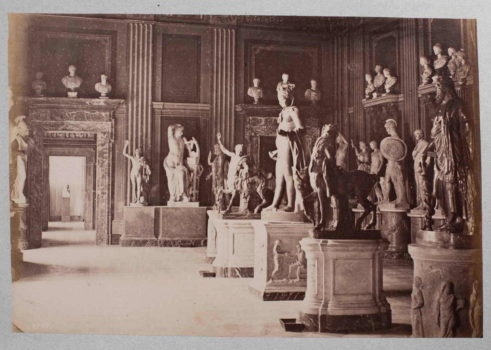 Palais Neuf Rome TIRAGE PHOTO ALBUMINE, 1880, SUR CARTON ITALIE 20X25cm