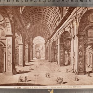 TIRAGE PHOTO ALBUMINE 1880 Italie 20X25cm Rome Vatican Photo de Dessin