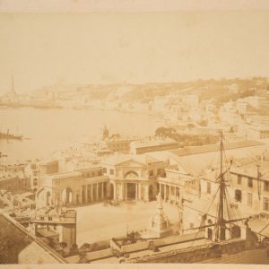 PHOTO Albumine	Italie	Vue générale de GENES 	20X26cm	1870