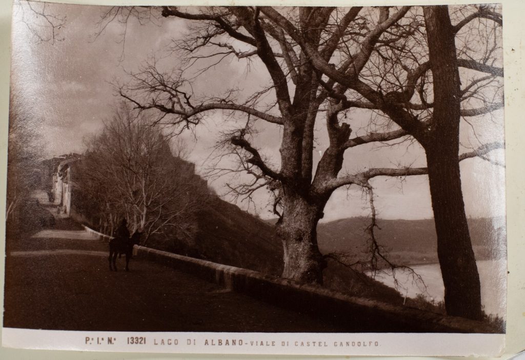 TIRAGE PHOTO	ALBUMINE 1880	ITALIE  lac Albano 9X14cm