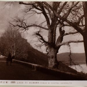 TIRAGE PHOTO	ALBUMINE 1880	ITALIE  lac Albano 9X14cm