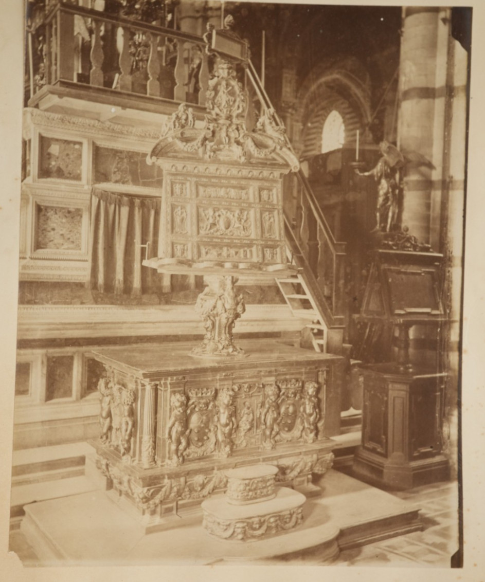 Albumine Italie Cathedrale de Sienne 21X27cm 1880